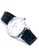 EGLANTINE black and white and silver EGLANTINE® Paname 40mm Unisex Silver Alloy case Quartz Watch, White dial on IP Black Steel Bracelet 2DB44AC0B8455EGS_4
