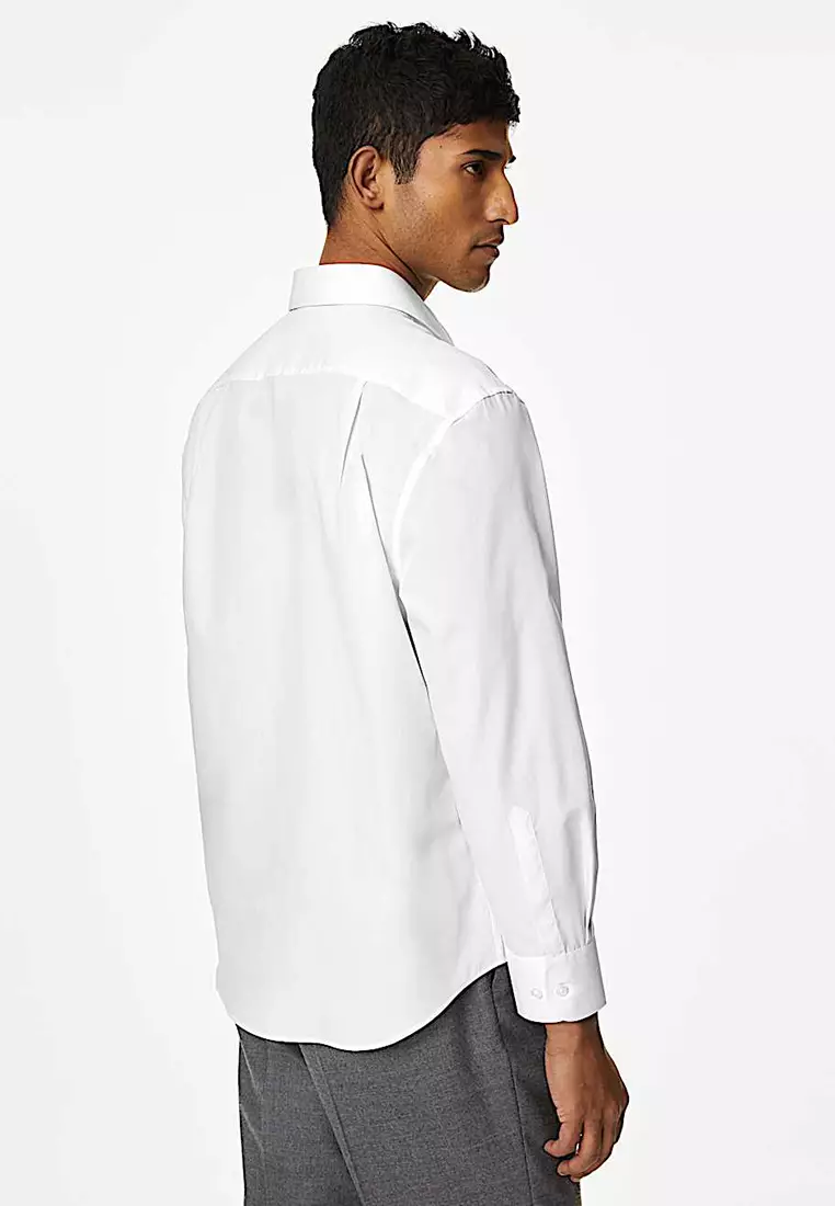 Shorter Length Regular Fit Easy Iron Shirt