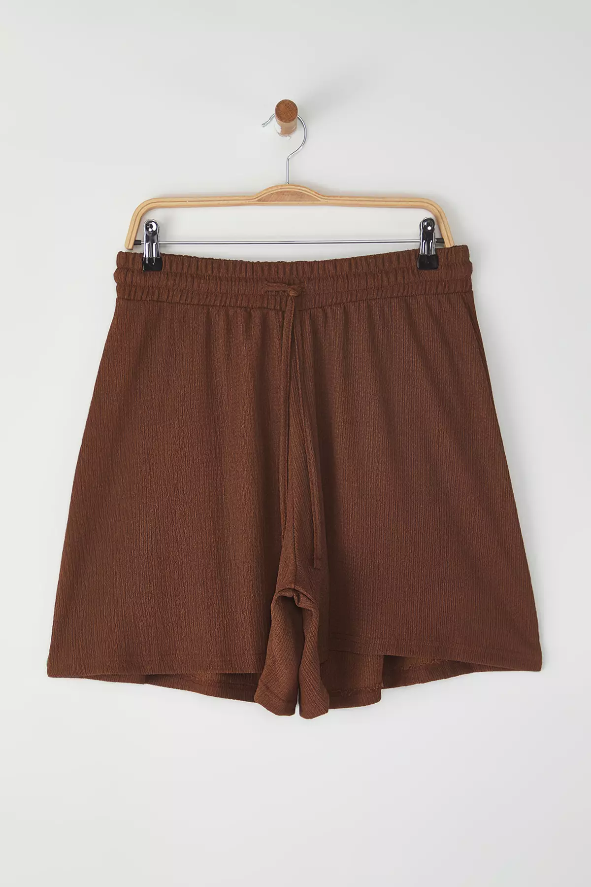Elastic Waist Plus Size Knitted Shorts