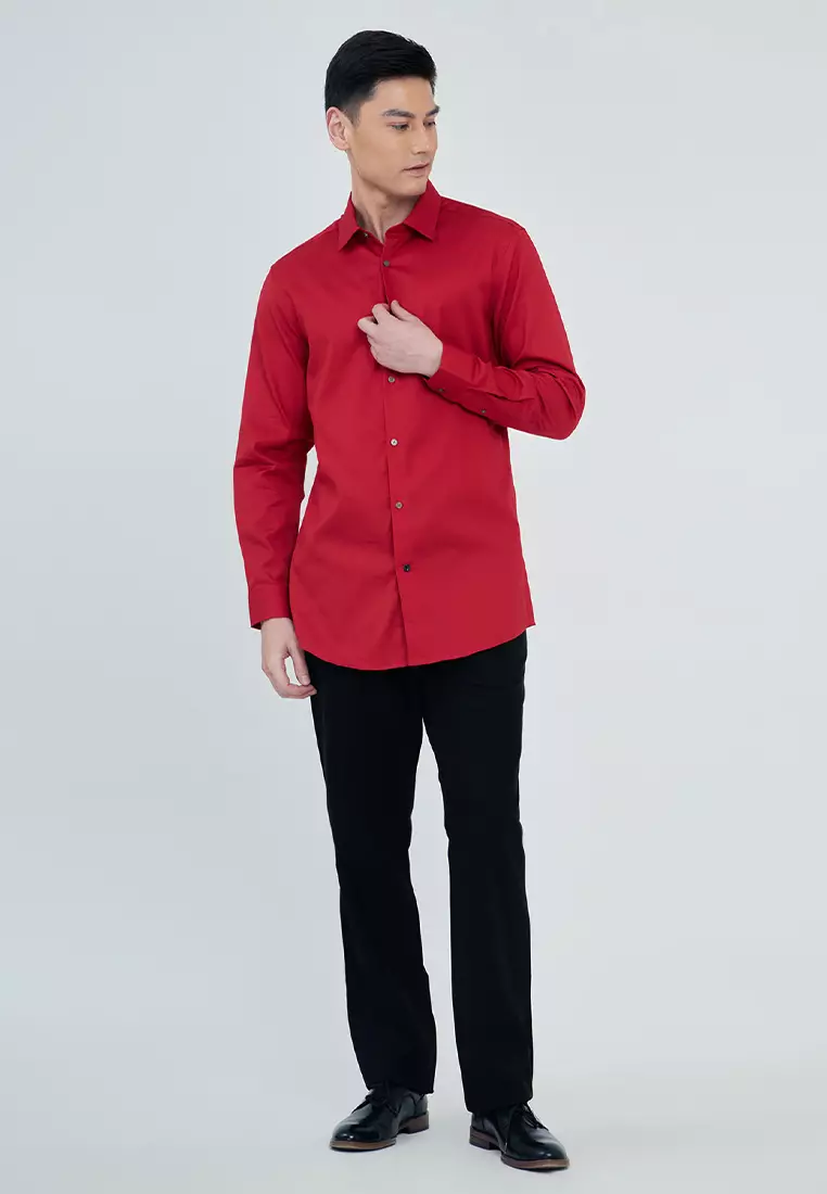 Slim Fit Textured Dress Shirt