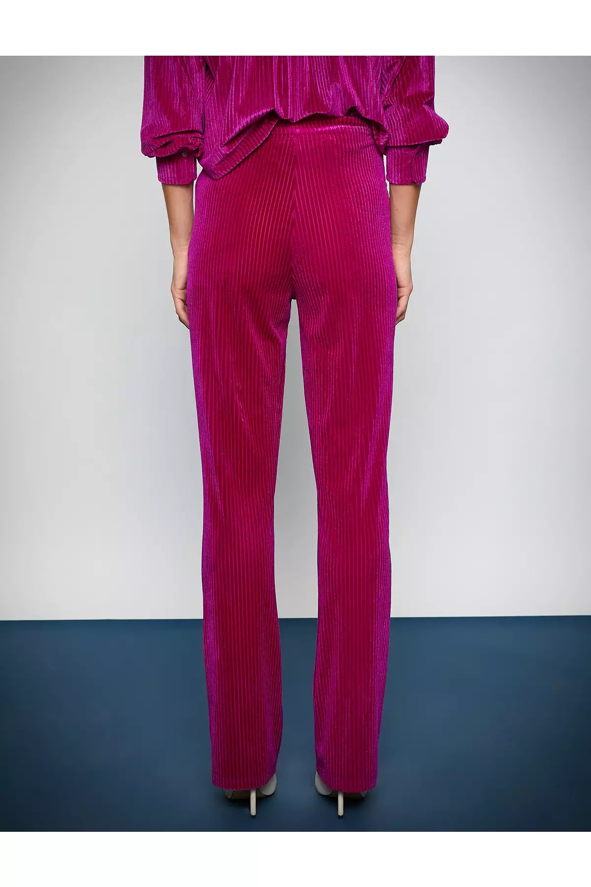 Corduroy Pants with Elastic Waist