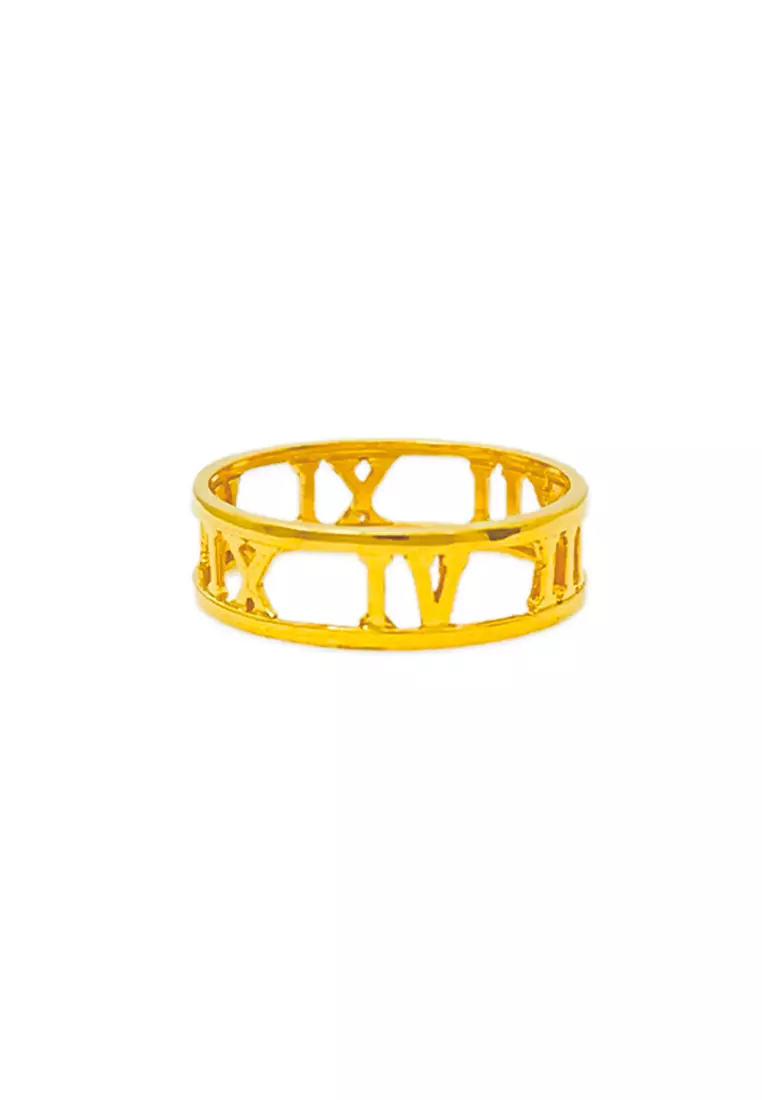 Buy Merlin Goldsmith Merlin Goldsmith 916 Gold Roman Numeral Ring