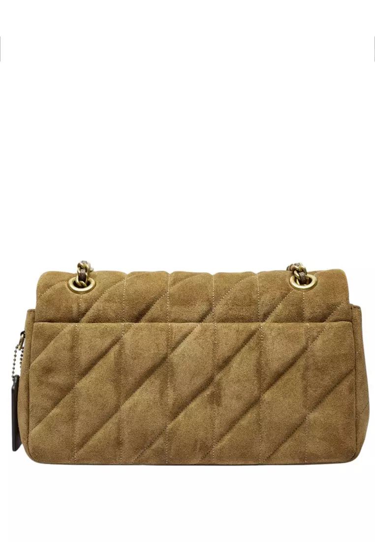Tabby Shoulder Bag 26 With Quilting - Brass/Cedar
