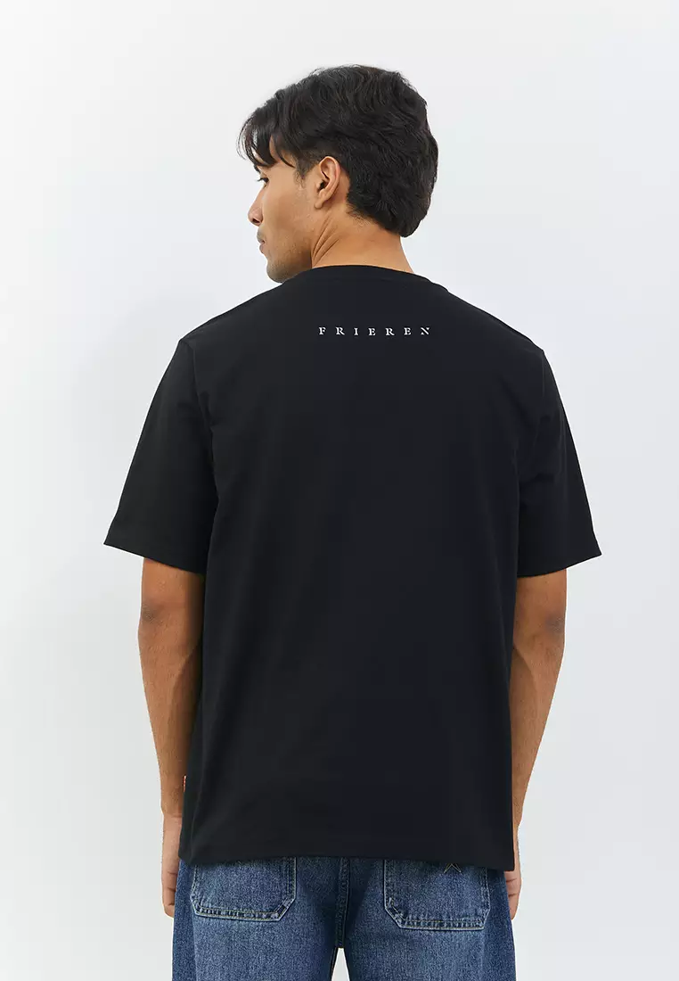 DUST Kaos Unisex Oversize Frieren Party Hitam (D.74288)