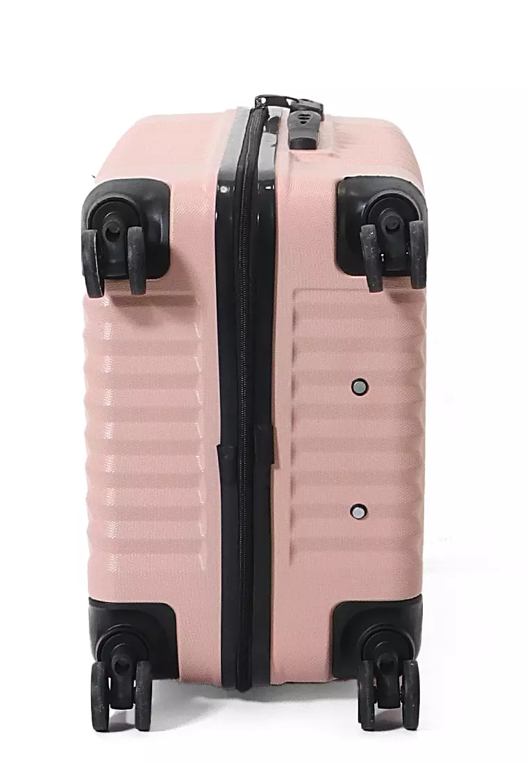 Carlton Koper Cabin Hardcase Unisex Size 24Inch Suitcase Combination Lock Large Compartment  ORIGINAL - Light Coral