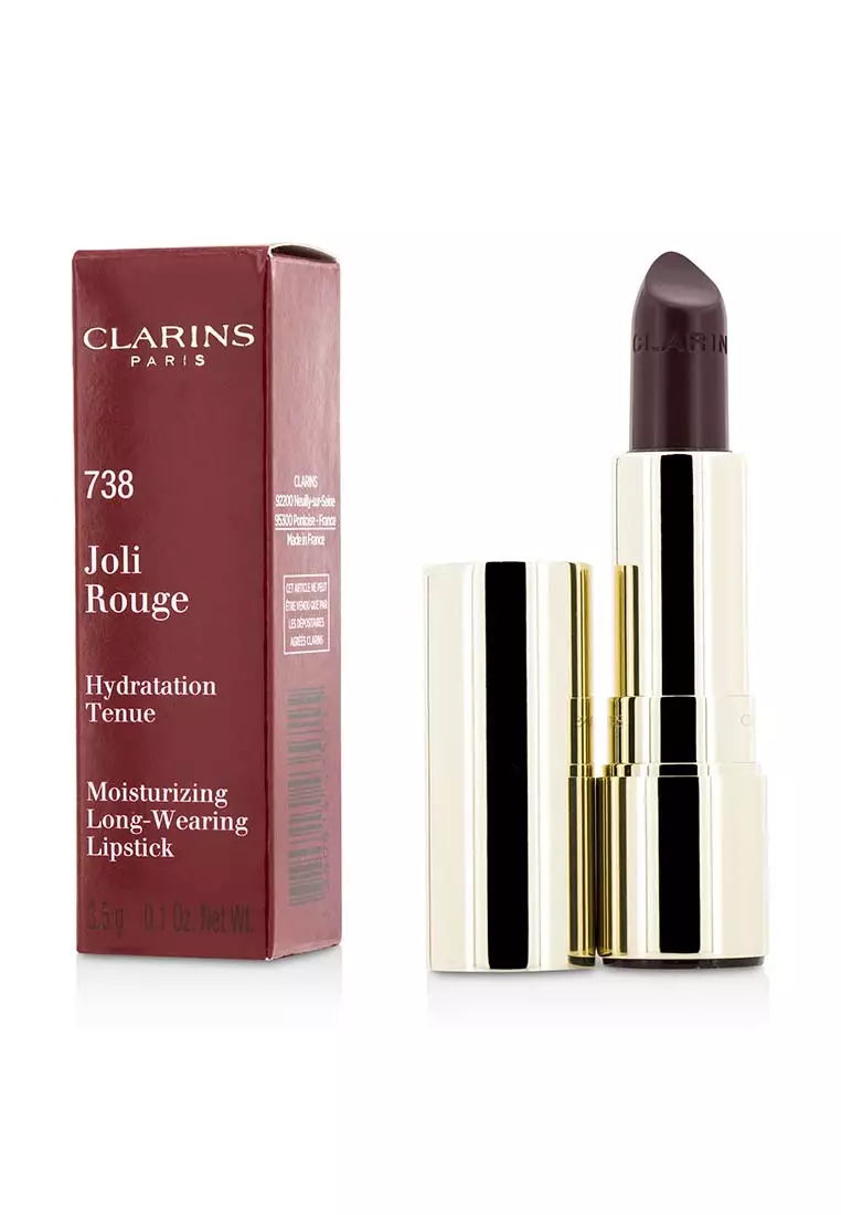 Discount on Clarins  shoes - SKU: Clarins - Joli Rouge (Long Wearing Moisturizing Lipstick) - # 738 Royal Plum 3.5g/0.1oz