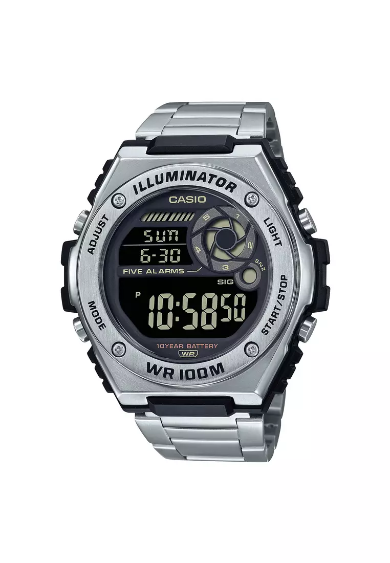 Casio silver digital new arrivals watch mens
