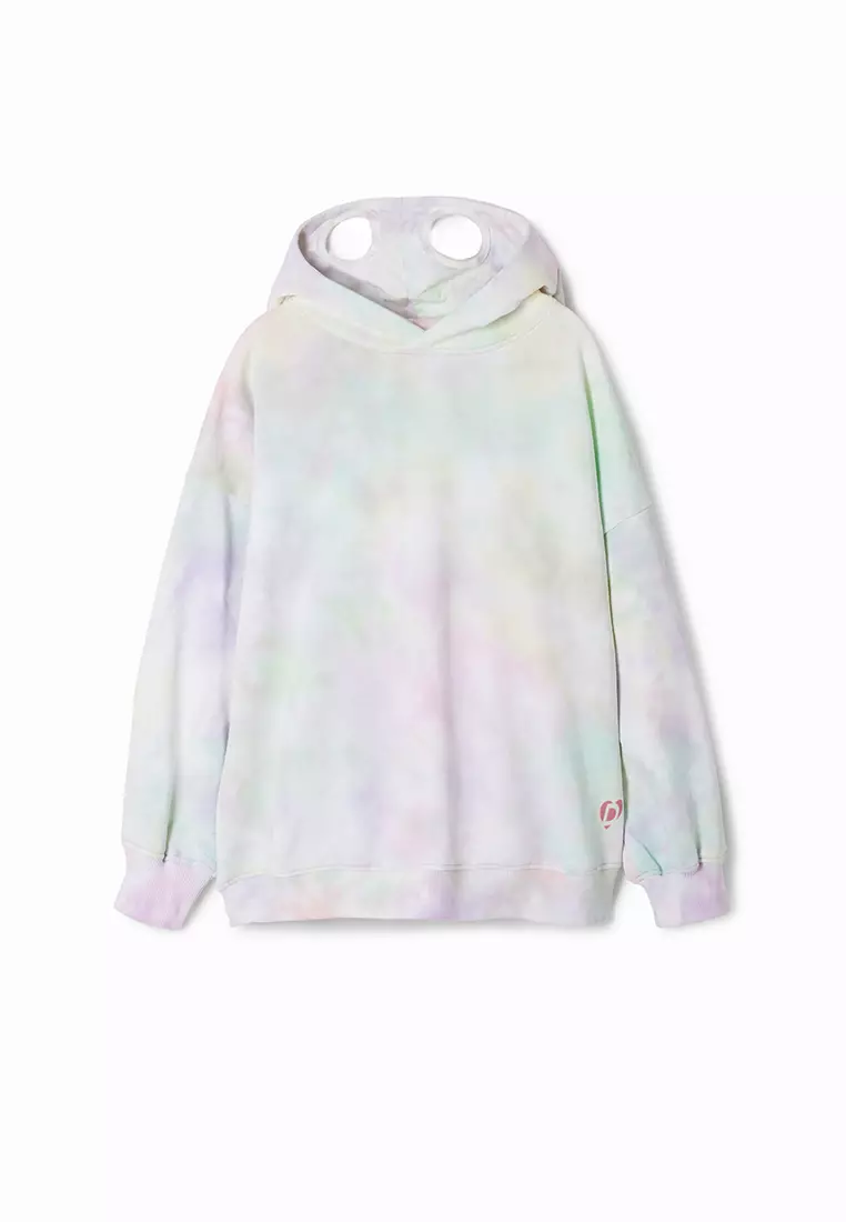 Desigual Girl Tie-dye unicorn hoodie.