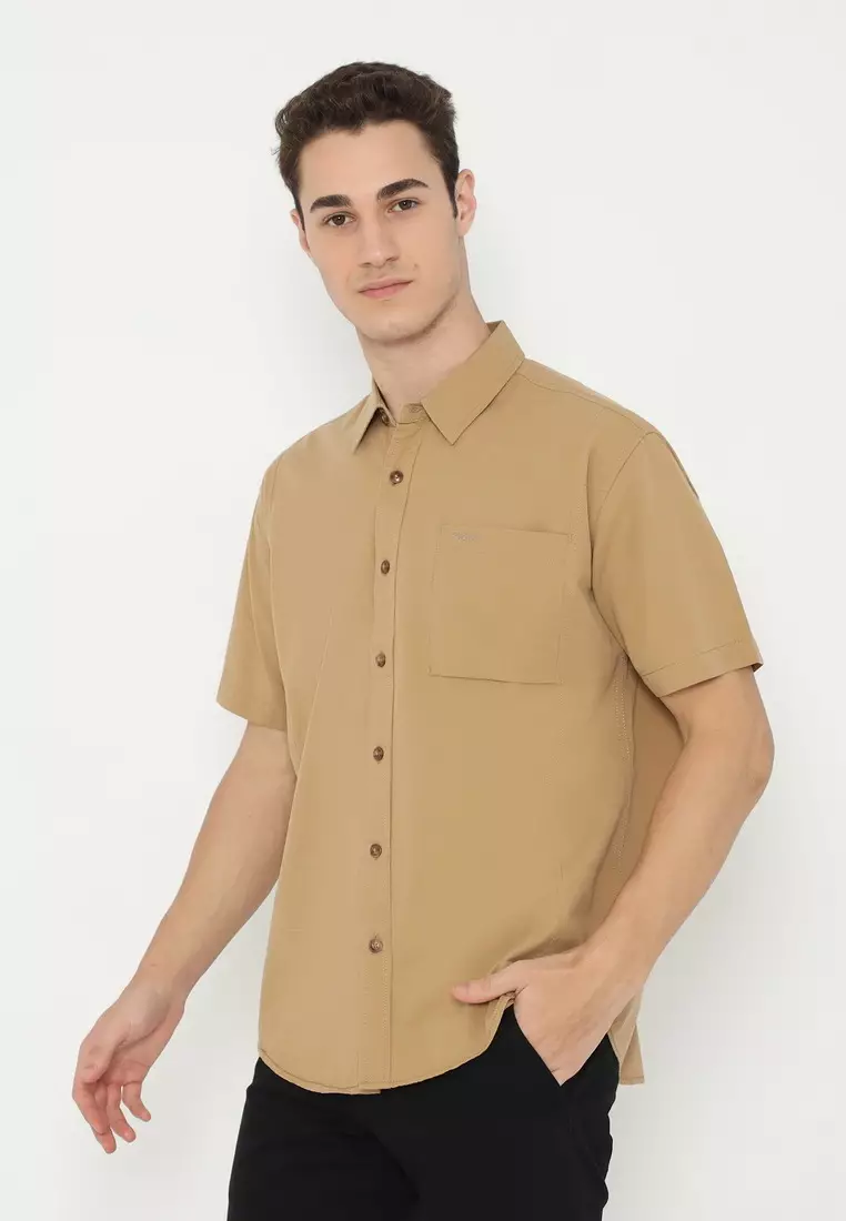 POLICE Kemeja Polos Cotton Regular Fit Pria