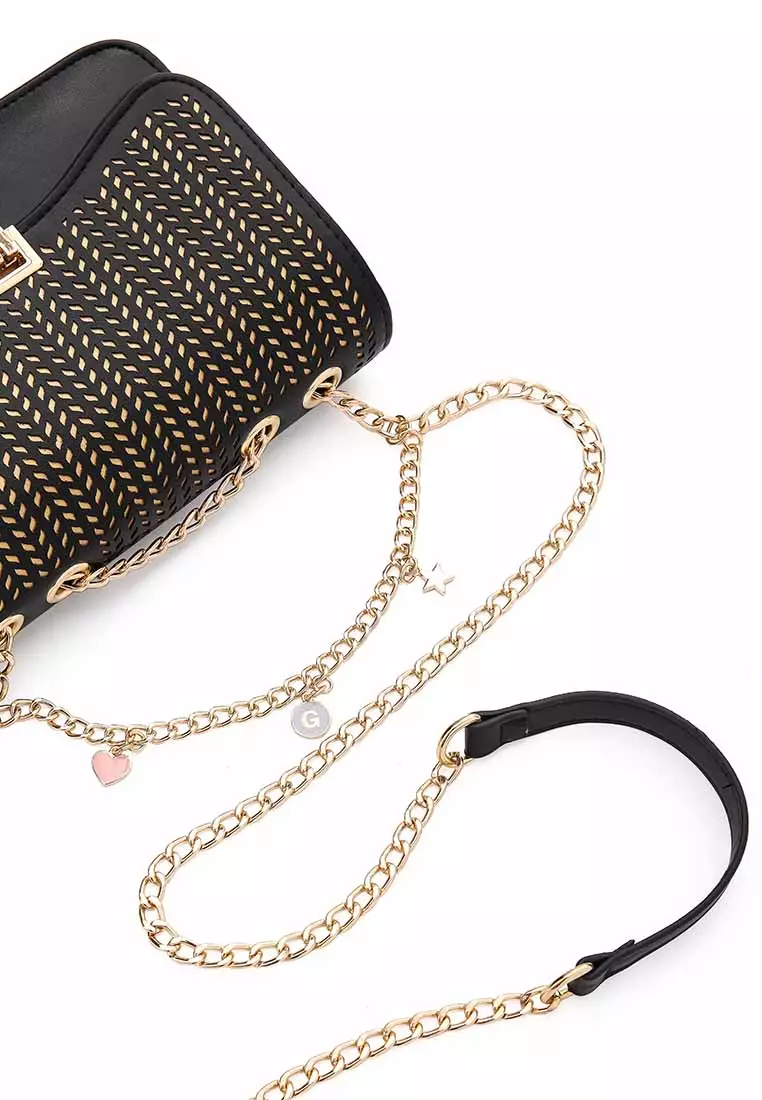 GYKACO SEORINA Black - Tas Wanita Sling Bag - Fashion Top Handle Bag (Import)