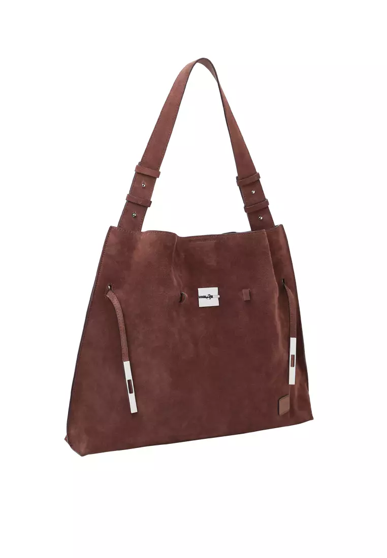 SAOI Belt Tote II - Suede Coconut