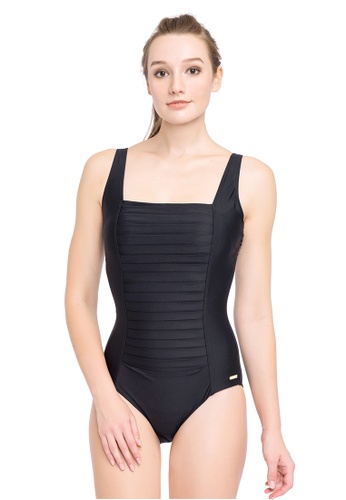 Sunseeker black Core Solid D Cup One-piece Swimsuit C464CUS287A862GS_1