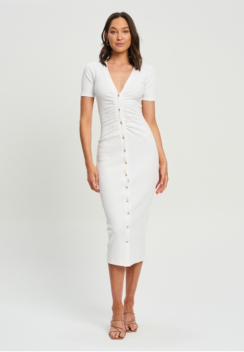 Calli white Kourtni Midi Dress F4D39AAFF5D03BGS_1