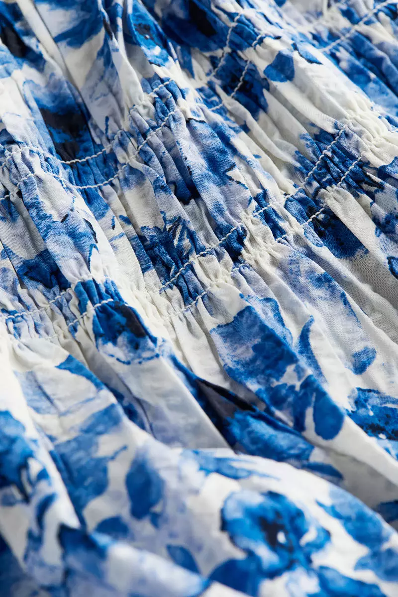 Smocked-detail dress