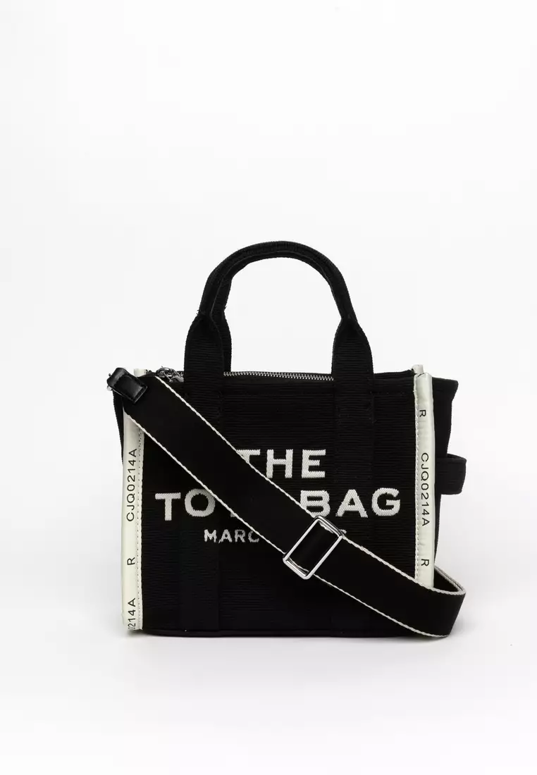 Marc Jacobs Black Mini The Jacquard Tote Bag