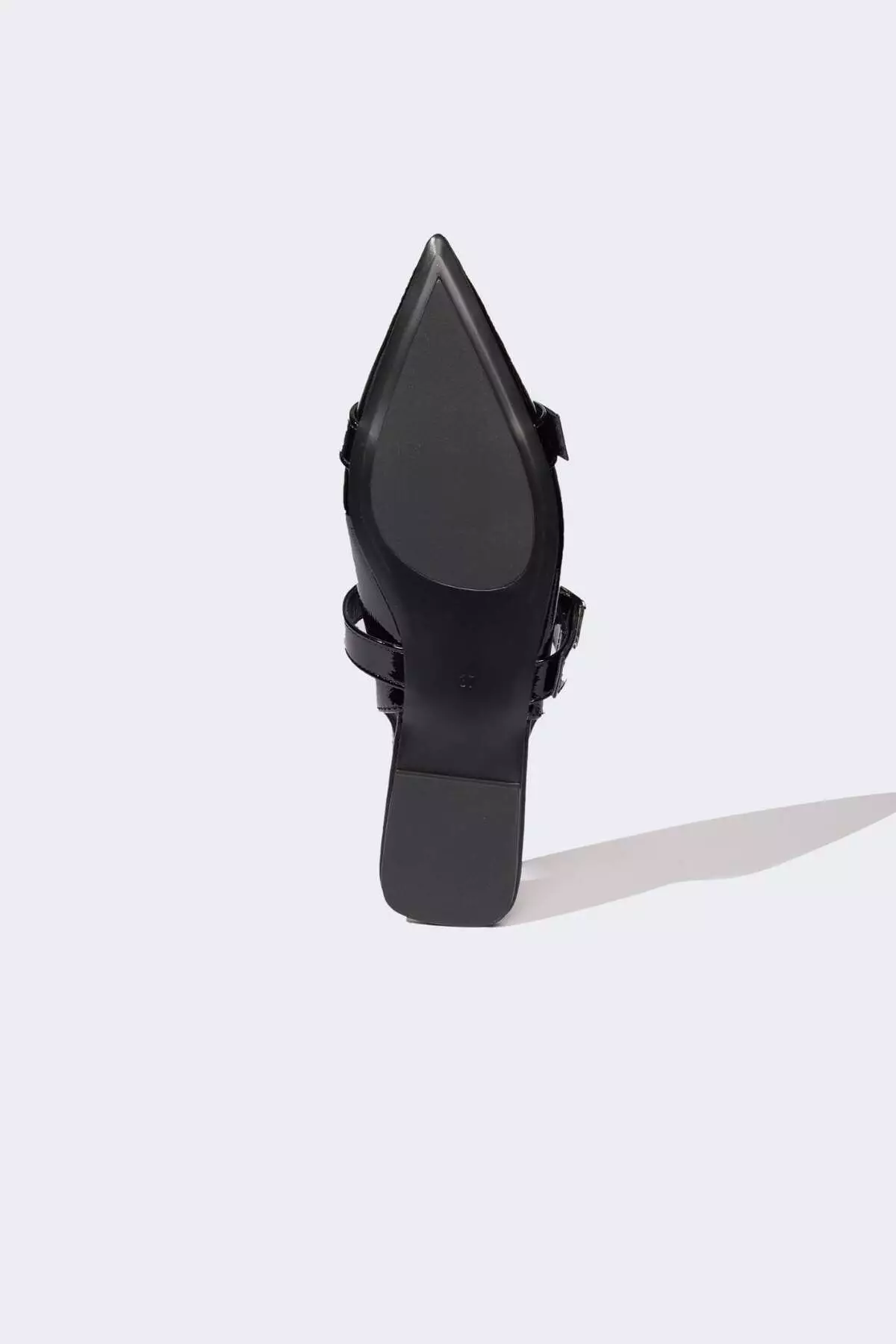 Women's Flat Sole Faux Leather Ballerina Shoes D8965Ax25Sm