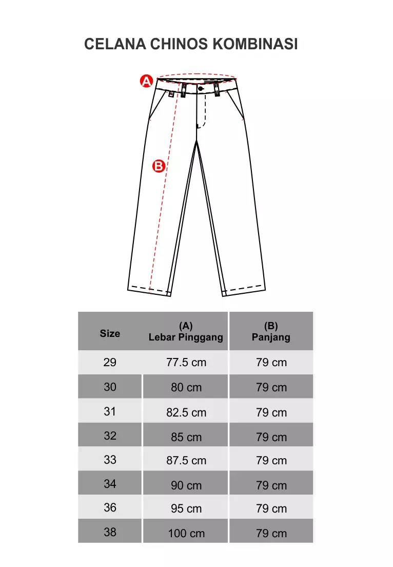 LGS - Celana Panjang Chinos Motif Polos Regular Fit - CCT.457.030.143.C