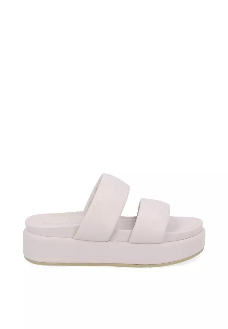 Discount on Carlo Rino  shoes - SKU: Beige CR Bernice Double Strap Slides