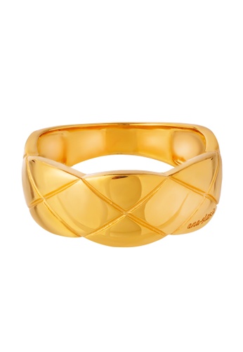TOMEI TOMEI Anastasia Wide Ring, Yellow Gold 916 (AS-GS-YG0822R-1C) 67C9FACF0F6E7FGS_1