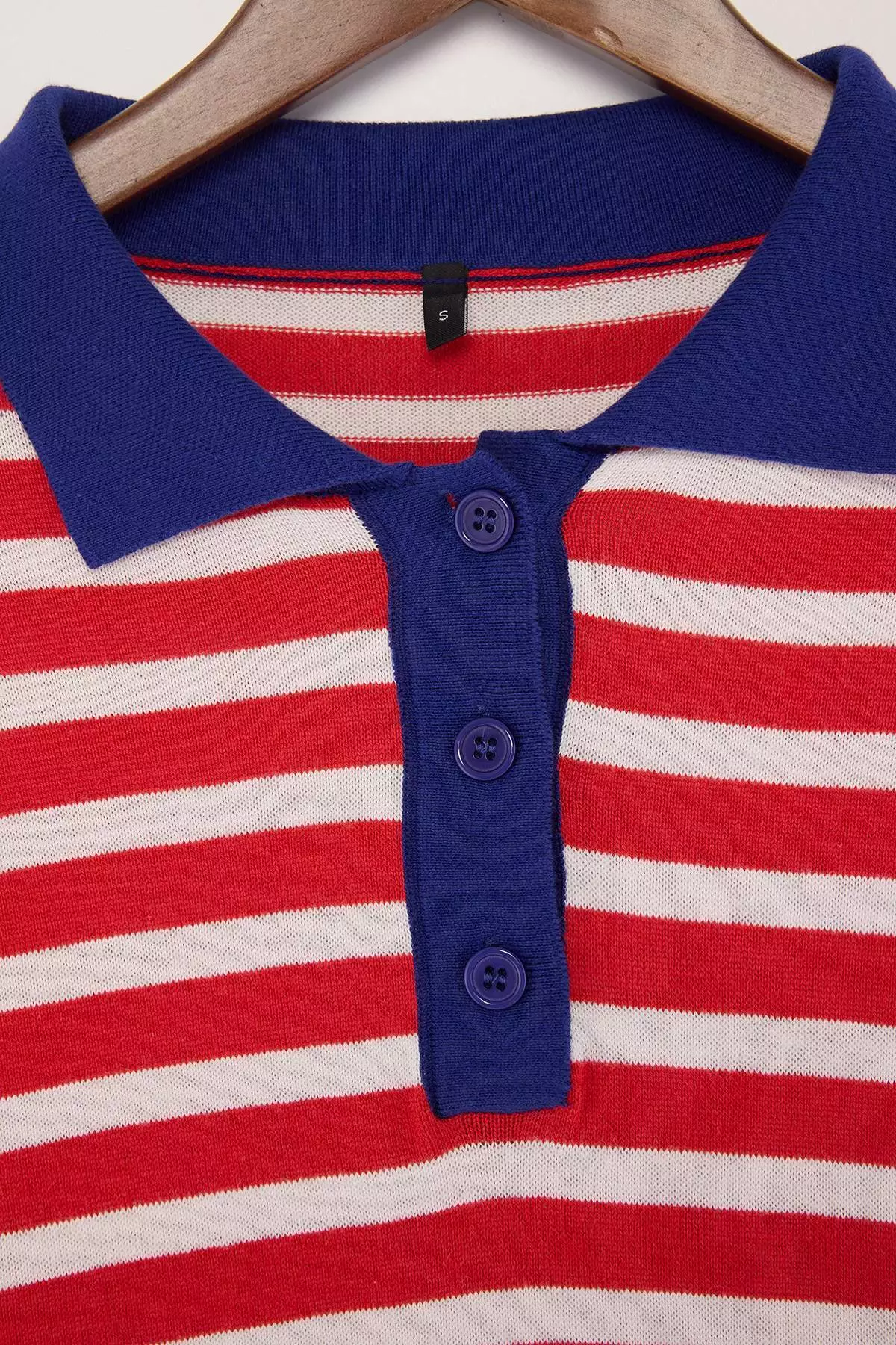 Wardrobe Essentials Red Special Yarn Wide Fit Striped Knitwear Sweater Twoaw26Kz00195