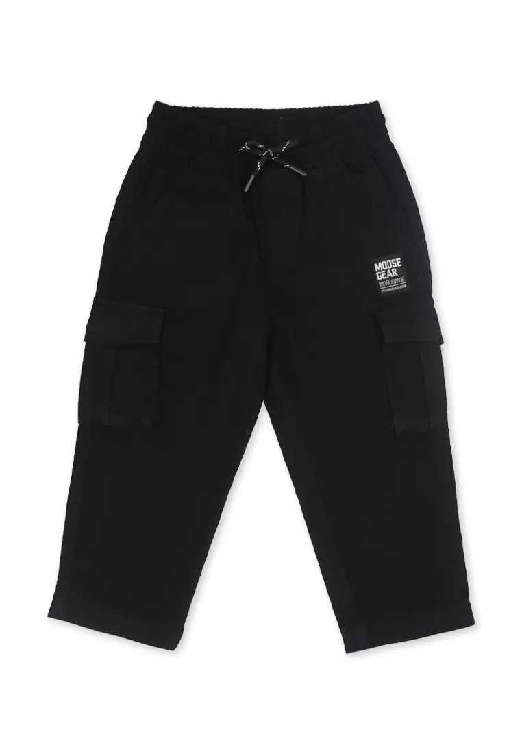 Boys Twill Cargo Jogger Pants