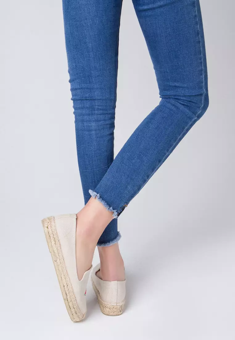 Platform Embroidered Canvas Espadrilles HB6105