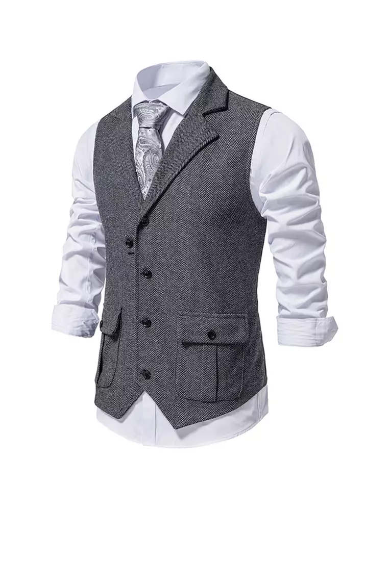 Buy HAPPY FRIDAYS Lapel Suit Vest ZQ1318M88 2023 Online