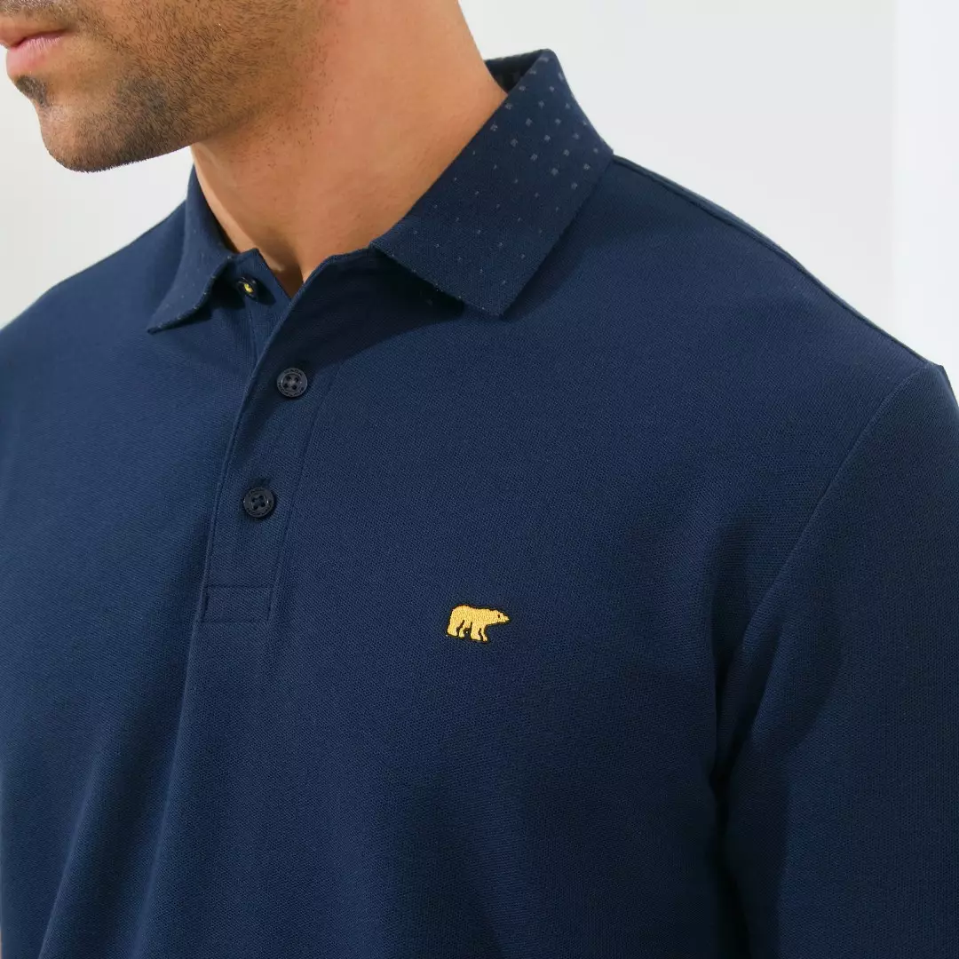 Jack Nicklaus Edgar Polo Shirt Pria Regular Fit Navy Colour Navy