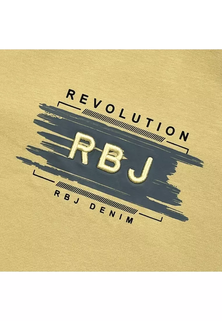 RBJ T-Shirt Cotton Spandex Bordir Pria 237086