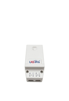 UKGPro KinSwitch 1-路RF&amp;WiFi無線接收智能電源控制器可控調光，分體式電源燈制開關直接安裝在電燈的源頭透過無線接收訊號開關多達配對10個RF無線開關雙控多控無須拉線(U-ERC1201-W)