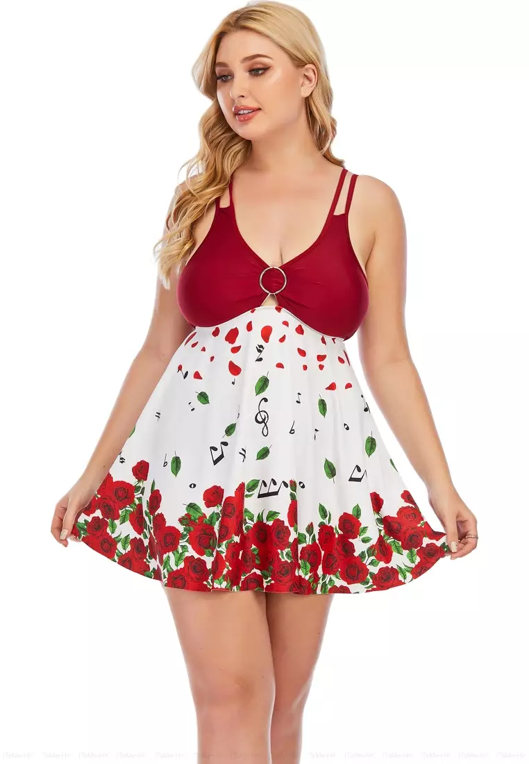 Red tankini plus deals size