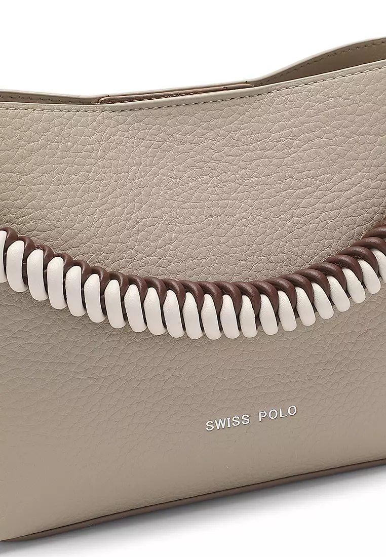 Women's Top Handle Bag / Sling Bag / Crossbody Bag / Shoulder Bag - Light Khaki / Dark Khaki