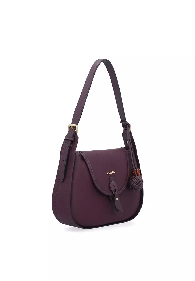Sora Charm Shoulder Bag - Maroon