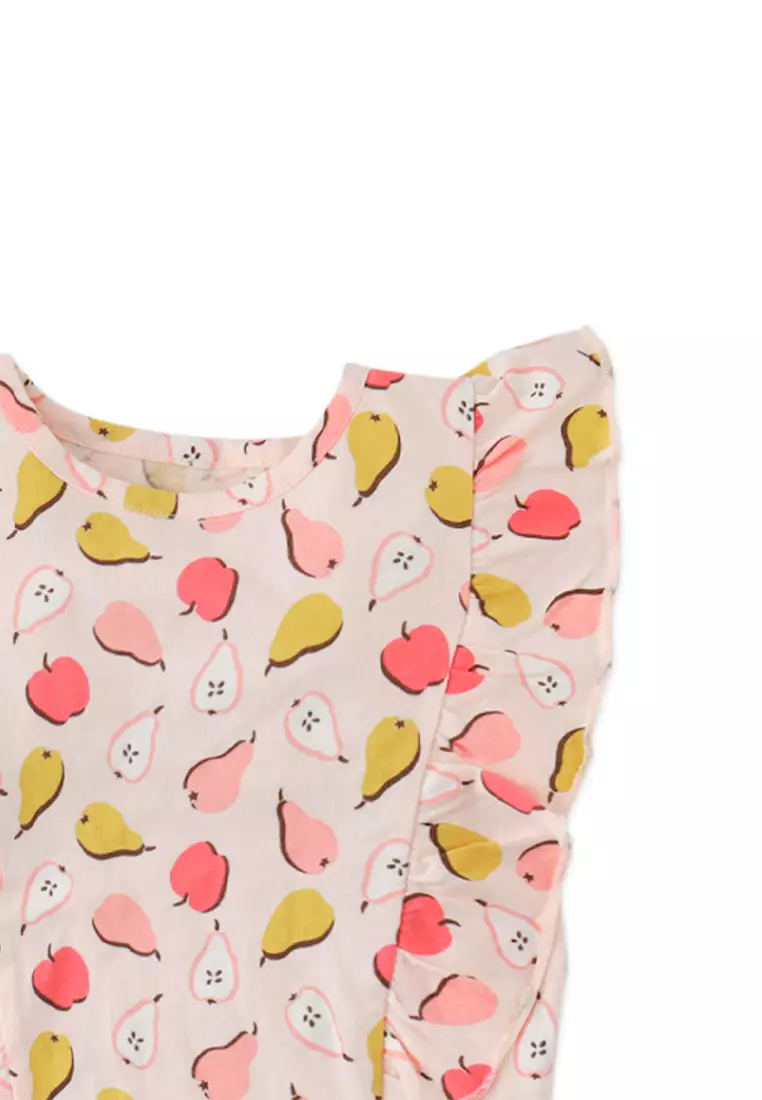 Missy All Over T-Shirt With Ruffle Sleeves