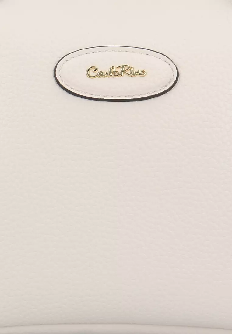 Buy Carlo Rino CR Petite Script Top Handle Bag - Beige 2026 Online ...