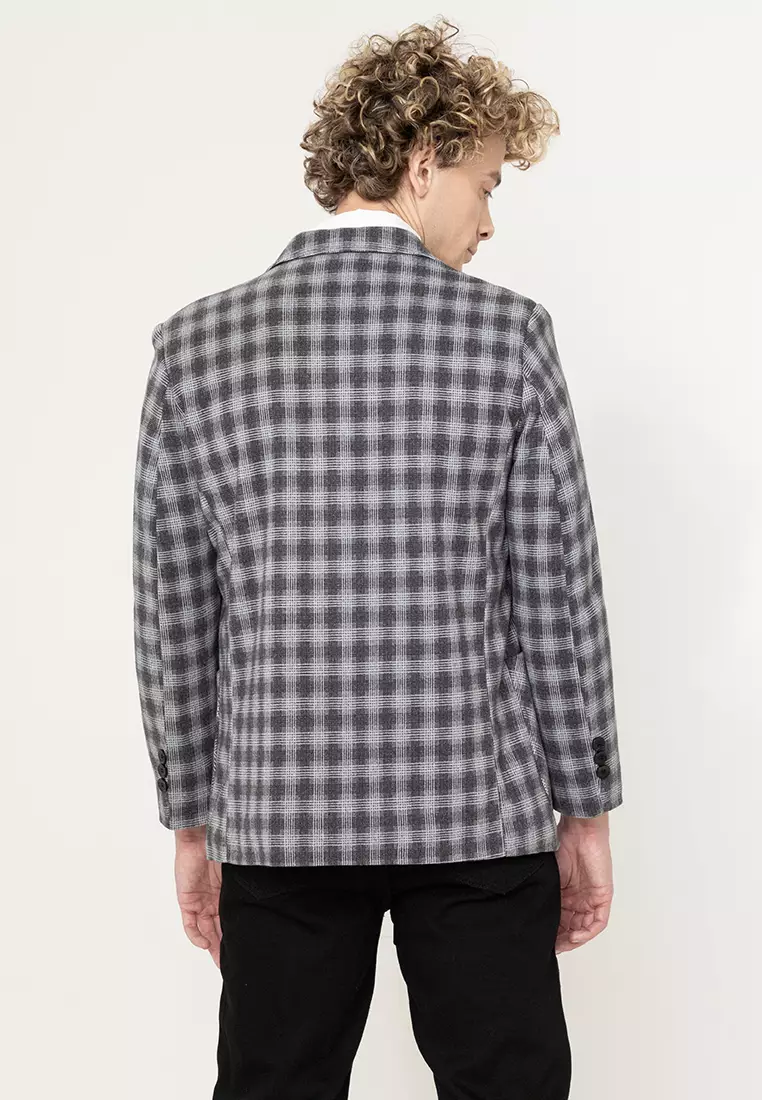Casual Plaid Blazer