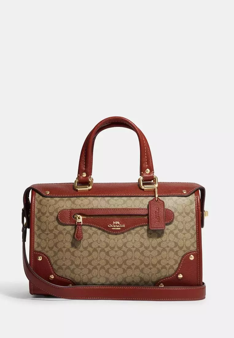 Jual Coach Coach Millie Satchel In Colorblock Signature Canvas Terracota Original 2024 Zalora 1915