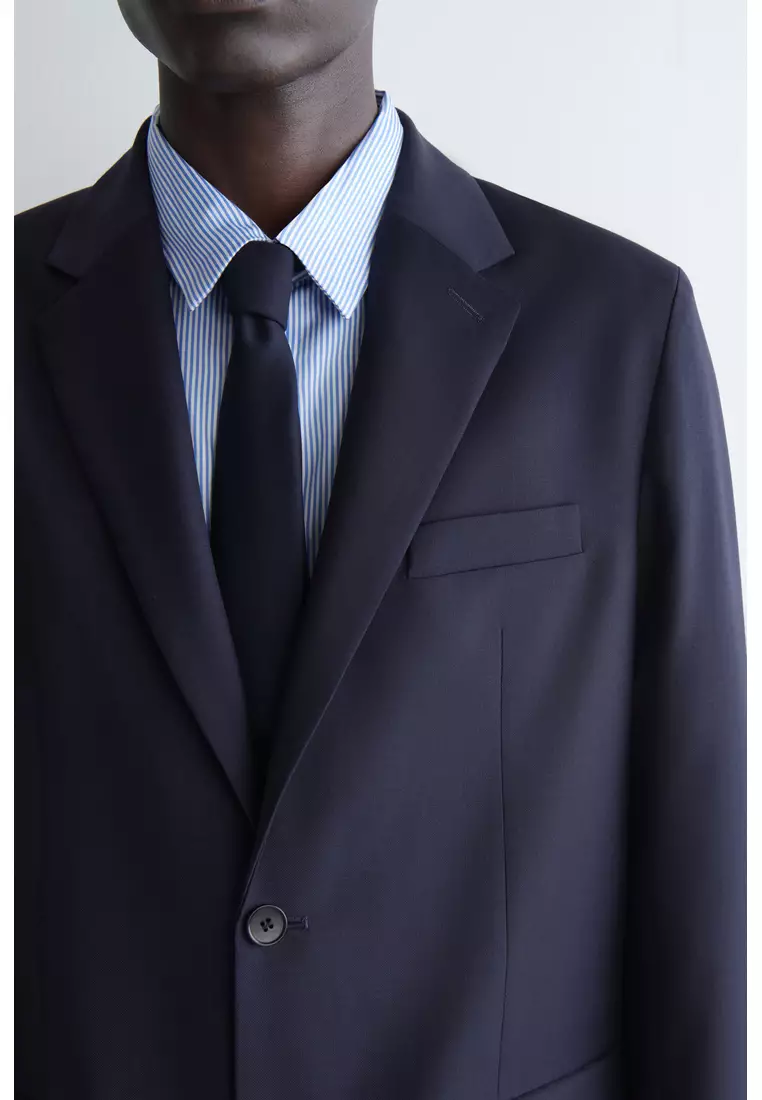 SINGLE-BREASTED WOOL BLAZER