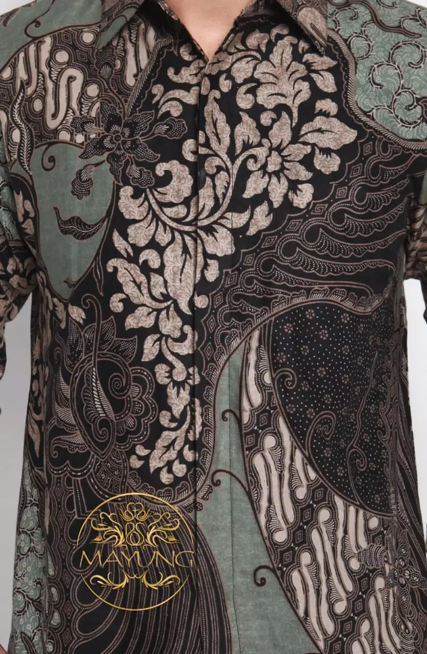 Seno Ijo Kemeja Batik Pria Premium Slimfit Modern Lengan Panjang