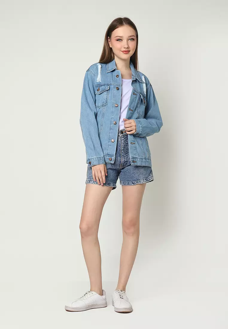 Jaket Denim Wanita Topaz Blue 292101N