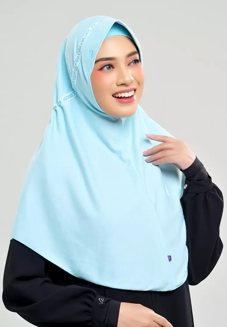 RABBANI - Kerudung Sekolah Instan Hemy KAA - Baby Blue