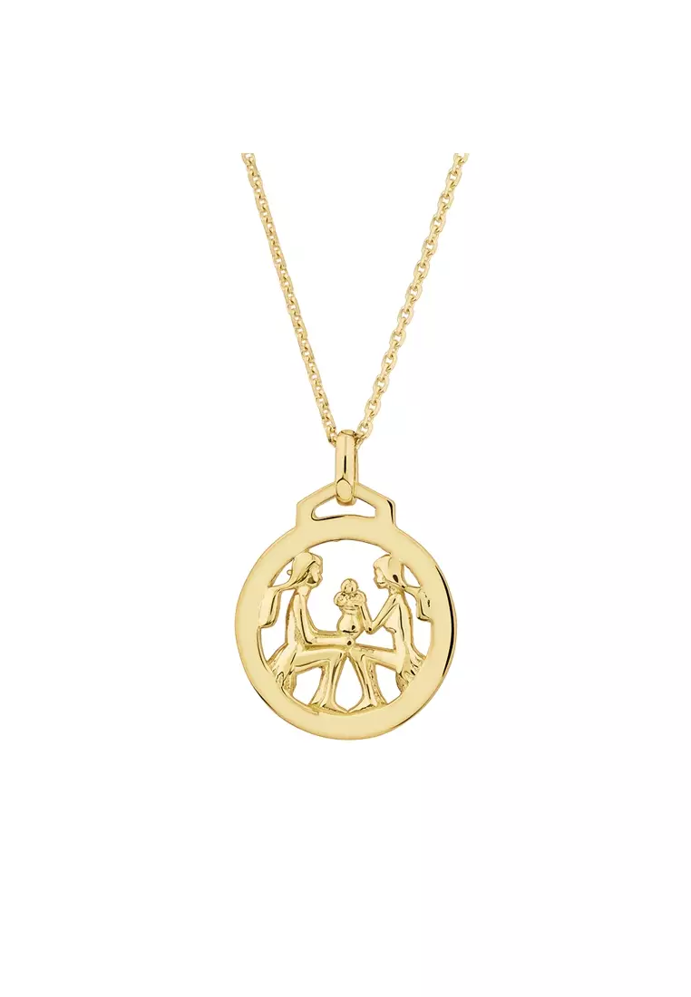 Buy Michael Hill Gemini Zodiac Necklace in 10kt Yellow Gold Online
