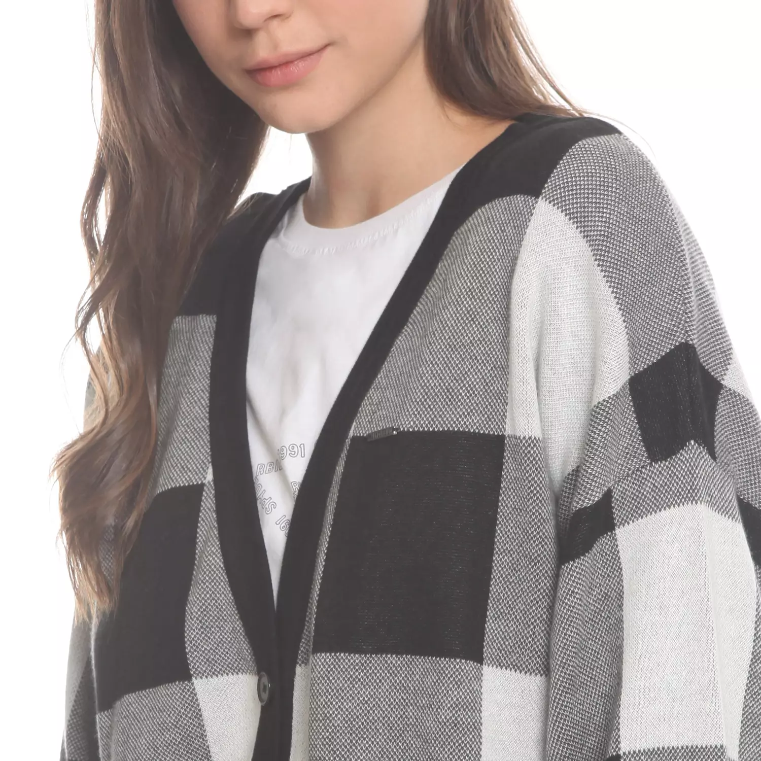 Spyderbilt Sweater Wanita Hitam Moonlight V-Neck Planet Surf