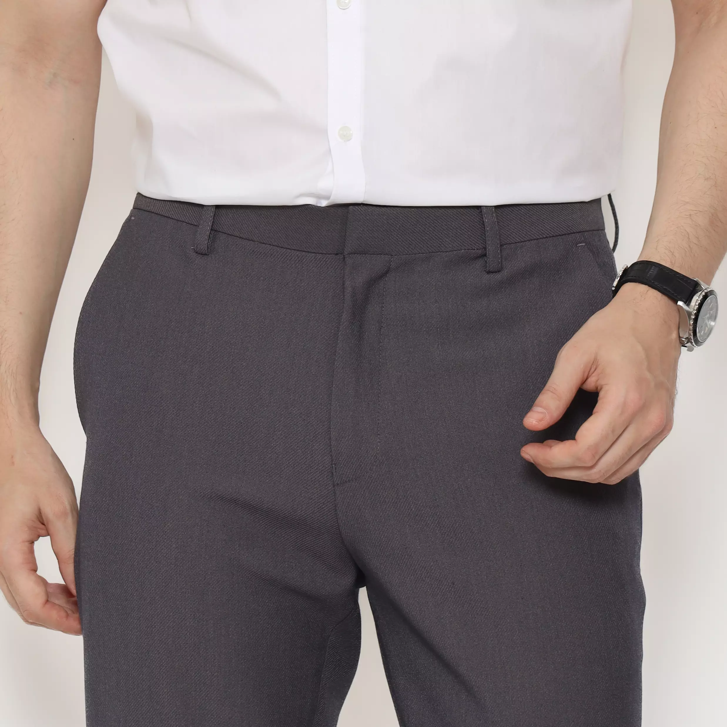 Lawell Celana Panjang Pria Slim Fit Dark Grey – Celana Kerja Formal Paul