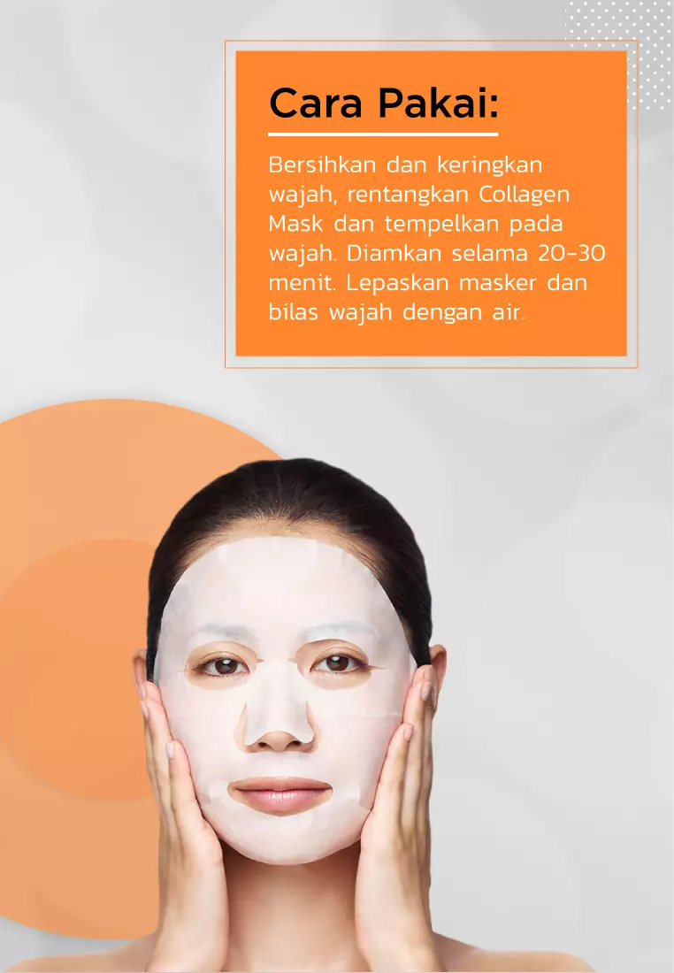 ERHA Collagen Mask 4 Pcs - Masker Wajah Anti Penuaan