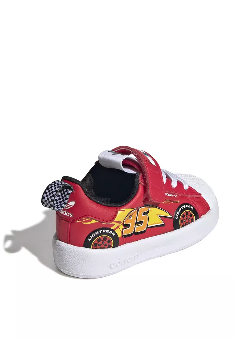 Lifestyle Pixar Cars Adifom Superstar 360 Shoes Kids Unisex Red JR3754