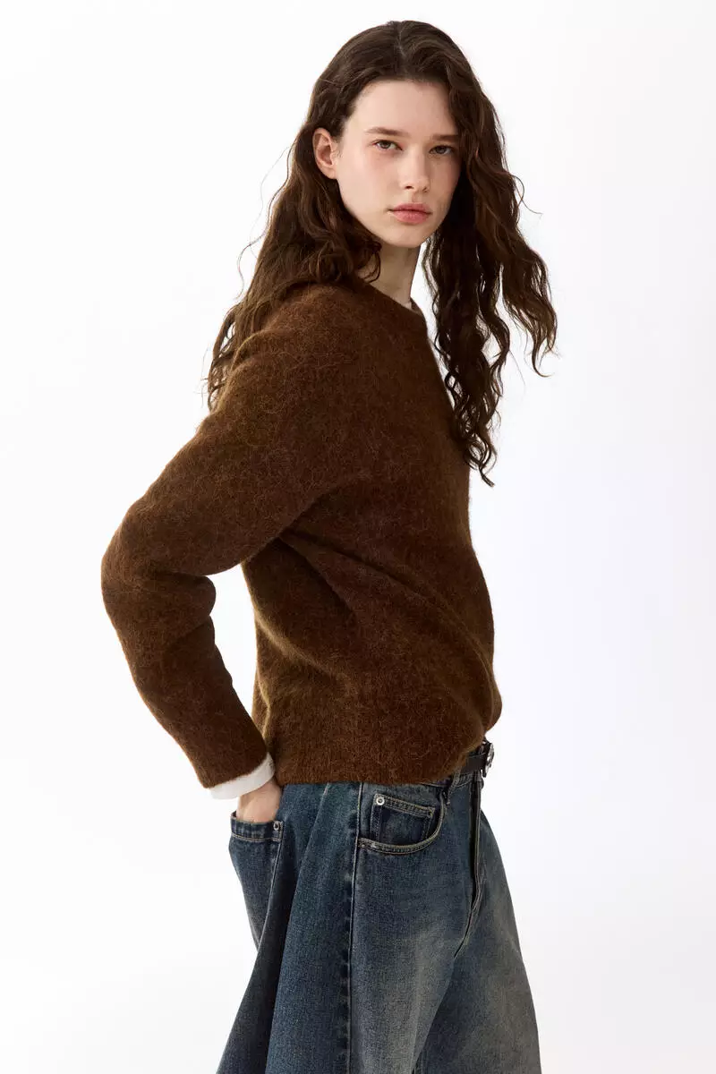 Oversized alpaca-blend jumper