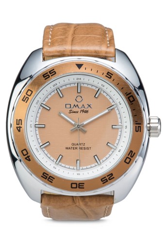 esprit台灣Omax OAS121S 三指針皮革錶, 錶類, 其它錶帶