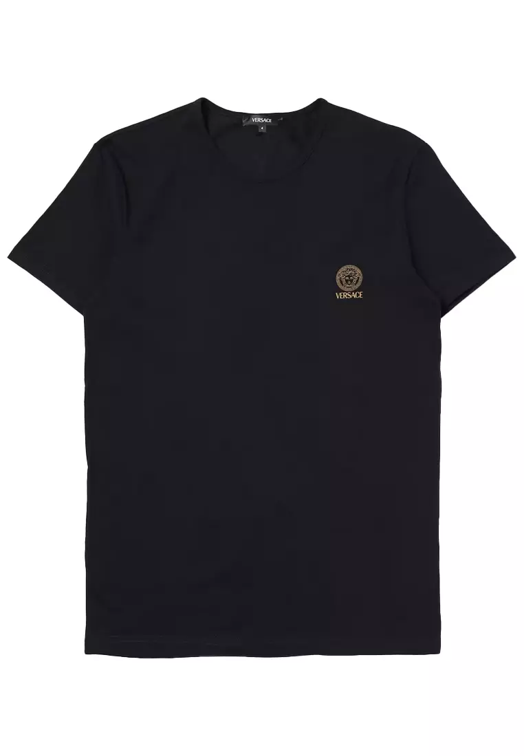 Versace Versace Men's short-sleeved T-shirt AUU010051A10011 A1008 2024 ...