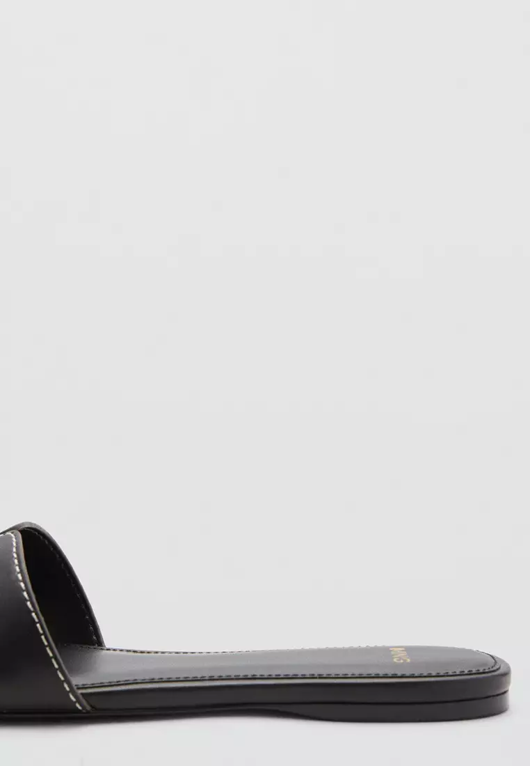 Metallic Detail Strap Sandals